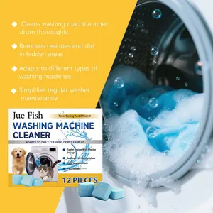 Pet-friendly washing machine cleaner tablets deep cleaning inner drum for odor removal