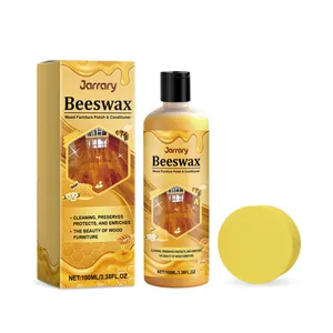 Natural Beeswax Wood Furniture Polish Cleaner With Sponge Wood Seasoning Beeswax For Polishing Protecting And Brightening
