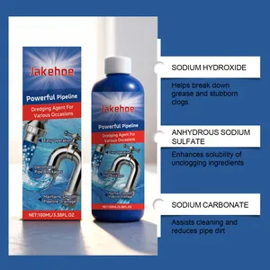 Detail view of Jakehoe pipeline dredging agent showing core cleaning ingredients