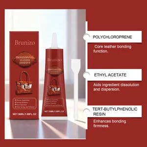 Λεπτομέρεια επαγγελματικής κόλλας δέρματος με χημικά συστατικά και λειτουργίες σύνδεσης