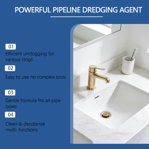 Powerful pipeline dredging agent for efficient unclogging and deodorizing of various pipes