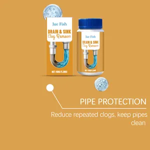Jue Fish drain and sink cleaner powder for pipe protection to prevent repeated clogs