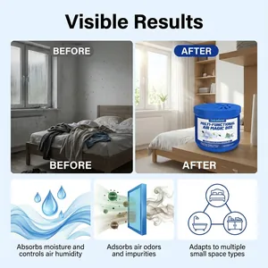 Details of multi-functional air magic box showing moisture and odor absorption benefits