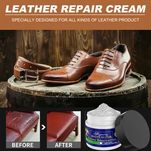 Crema reparadora de cuero versátil para restaurar zapatos, cinturones y asientos.