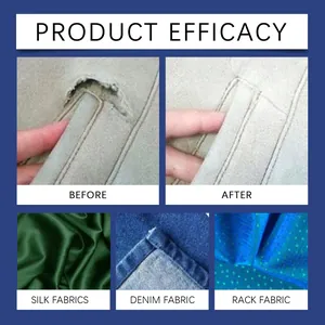 Démonstration de l'efficacité de la colle textile multifonction sur soie et denim