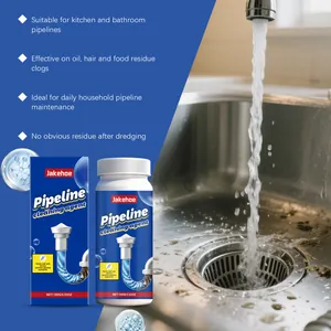 Jakehoe 100g pipeline cleaning agent for effective kitchen and bathroom clog removal powder