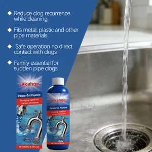 Jakehoe powerful pipeline dredging agent shown by kitchen sink for effective drain cleaning