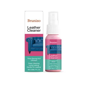 Brunizo Spray Pulitore per Pelle Con Lanolina Per Mobili Divani Sedili Auto Giacche Pulizia Profonda Restauro Pelle