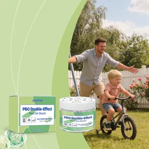Jakehoe dubbelwerkende pest gel korrels voor veilige insectenbescherming buiten.