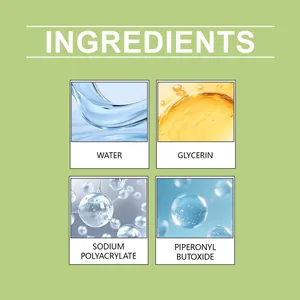 Gedetailleerd ingrediëntenschema van insectenwerende kralen met glycerine en natriumpolyacrylaat