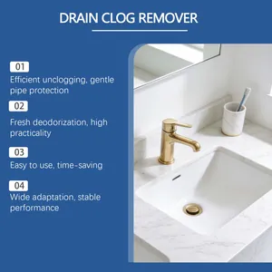 Efficient drain clog remover tablets for bathroom sinks and pipe unclogging cleaning