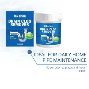 Jakehoe drain clog remover tablets for daily home pipe maintenance and odor removal