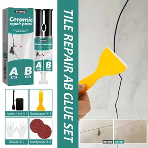 EELHOE ceramic repair paste AB glue set for tile cracks and leaks waterproof porcelain white