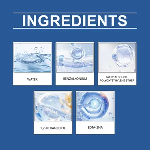 Detailed scientific illustration showing the key active ingredients of the drain clog remover