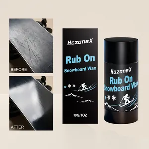 HozoneX Rub-On-Snowboard-Wachs mit Vorher-Nachher-Vergleichseffekt für den Wintersport