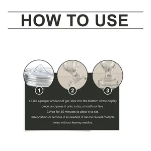 Instrucciones paso a paso para aplicar el gel transparente JUE FISH en jarrones