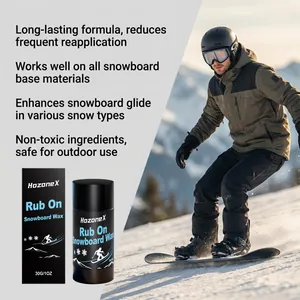 Profi-Actionfoto zeigt Vorteile von HozoneX Rub-On-Snowboardwachs für geschmeidiges Gleiten