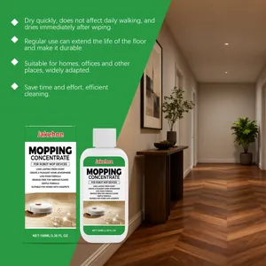 Jakehoe mopping concentrate for robot mops, detailing fast-dry and floor protection features.