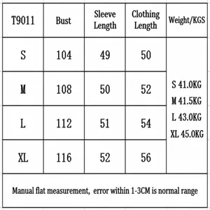 Detailed size chart for women's short floral knit cardigan showing specific measurements