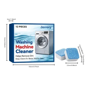 Detailed dimension guide for Jarrary washing machine cleaner tablets pack of 12 pieces