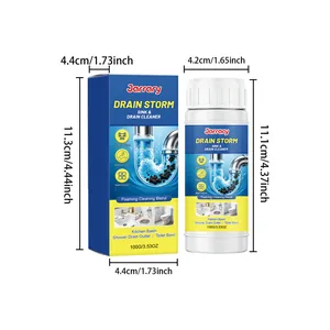 Detailed dimension specifications of Jarrary 100g foam sink and drain cleaner.