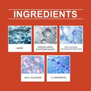 Detailed list of chemical ingredients for kitchen heavy duty oil cleaner spray.