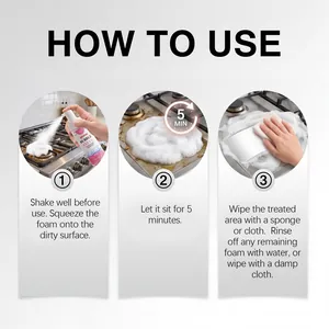 Guide d'instruction détaillé en trois étapes pour le nettoyant moussant de cuisine