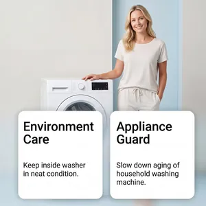 Premium washing machine cleaning tablets for descaling and maintenance of home appliances