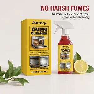 Vista detallada del pulverizador de limpieza de hornos Jarrary y caja de 100 ml