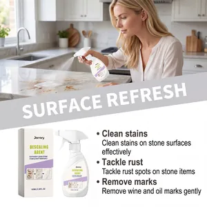 Detailed view of Jarrary descaling agent spray for stone surfaces and rust removal