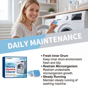 Detail view of Jarrary washing machine cleaner tablets with daily maintenance benefits
