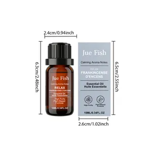 Abmessungen der 10 ml Jue Fish Weihrauch ätherisches Öl Flasche und Verpackungsbox