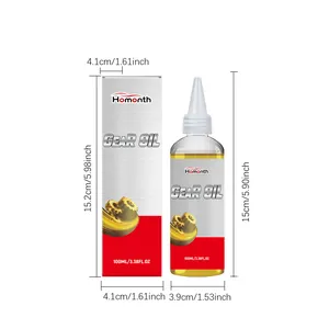 Olio per ingranaggi industriali Homonth 100ml con dimensioni di flacone e scatola