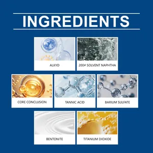 Descripción detallada de ingredientes para pintura de reparación de azulejos