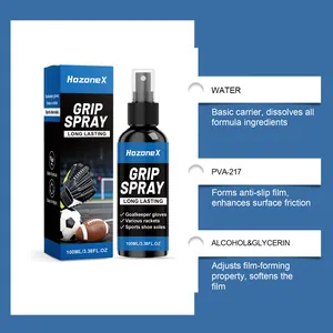 Panoramica dettagliata degli ingredienti per lo spray sportivo HozoneX flacone