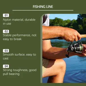 Fil de pêche en nylon durable avec surface lisse et grande ténacité pour la pêche en mer.