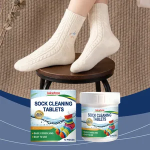 Jakehoe Sock Cleaning Tablets for easy stain removal and softening, 12 pieces included.