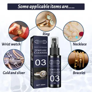 Effective 30ml jewelry cleaner spray for gold, silver, rings, watches, and necklaces