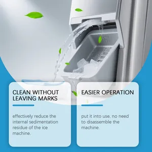 Close-up of ice machine cleaning tablets effectively removing internal limescale residue.