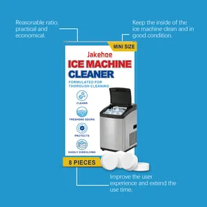 Detail view of Jakehoe ice machine cleaner tablets for thorough descaling and cleaning.