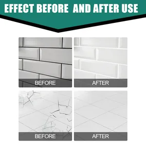 Comparison showing the repair effect of tile filling paste on cracks and grout