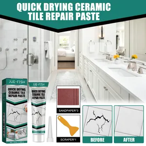 Professional Tile Repair Paste Kit For Ceramic Marble Bathtub Cracks Gaps Waterproof Quick Dry Home Furniture Restoration