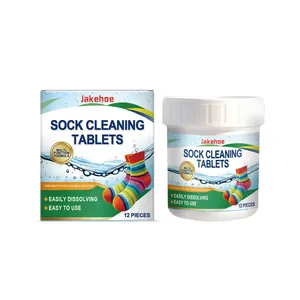 JAKEHOE Sock Cleaning Tablets For Deep Stain Removal Deodorizing Laundry Detergent Tablets Easy Dissolving For Home Use