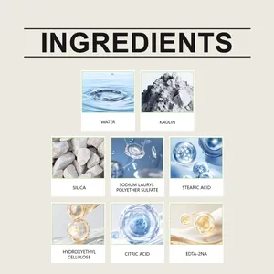 Vista detallada de los ingredientes de la pasta de limpieza como el Caolín y la Sílice