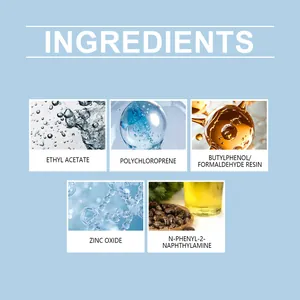 Vista dettagliata che mostra gli ingredienti dell'adesivo per i cassetti del frigo.