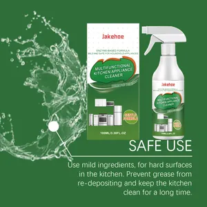 Jakehoe enzyme-based kitchen appliance cleaner spray for grease and dirt removal