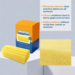 Detalle de esponja para polvo Jakehoe con textura de alta densidad y empaque de venta