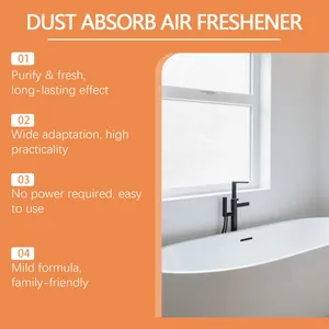 Désodorisant absorbeur de poussière pour salle de bain avec effet purificateur