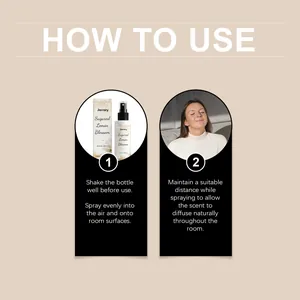 Detailed step-by-step usage instructions for Jarrary Sugared Lemon Blossom room spray