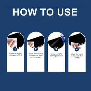 Comprehensive four-step guide for applying nano coating spray to phone screens for protection